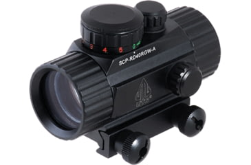 Image of Leapers UTG 3.8in ITA Red/Green CQB Dot Sight with Integral Mount, Black, SCP-RD40RGW-A