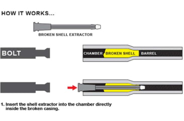 Image of Leapers UTG .308/7.62x51mm Broken Shell Extractor, Black, TL-EX308