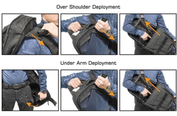 Image of Leapers UTG 34in Alpha Battle Carrier Sling Pack, Black/Navy, PVC-PSP34BN