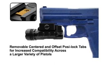 Image of Leapers UTG Sub-compact LED Weapon Flashlight, 400 Lumens, Black, LT-ELP123R-A