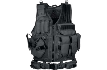 Image of Leapers UTG 547 Law Enforcement Tactical Vest, Left Handed, Black, PVC-V547BL