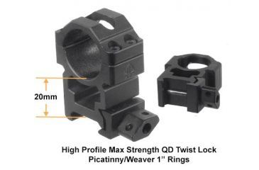 Image of Leapers UTG 6-24x50mm 1in Hunter Rifle Scope, AO, 36-color Mil-dot, QD Rings, _x000D_ SCP-U6245AOIEW