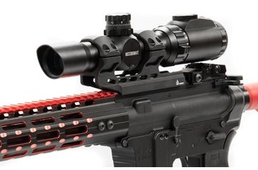 Image of Leapers UTG Accu-Sync 30mm High Profile 34mm Offset Pic. Rings, Red Anodize AIR32234AR