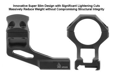 Image of Leapers UTG Accu-Sync 30mm High Profile 37mm Offset Pic. Rings, Red Anodize AIR322SAR