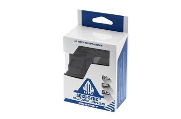 Image of Leapers UTG Accu-Sync 30mm High Profile 37mm Offset Pic. Rings, Red Anodize AIR322SAR