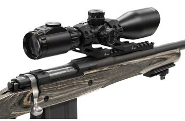 Image of Leapers UTG Accu-Sync 30mm High Profile 37mm Offset Pic. Rings, Red Anodize AIR322SAR