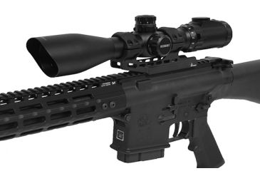 Image of Leapers UTG Accu-Sync 30mm High Profile 50mm Offset Pic. Rings, Blue Anodize AIR32250AB