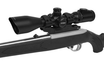 Image of Leapers UTG Accu-Sync 30mm Medium Profile 50mm Offset Pic. Rings, Blue Anodize AIR31850AB