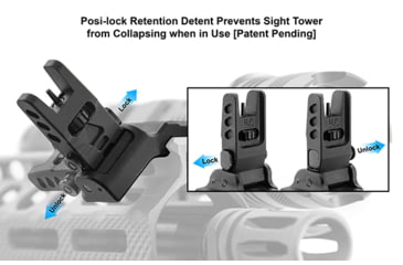 Image of Leapers UTG ACCU-SYNC Offset Deployable Front Sight, Black, MT-745