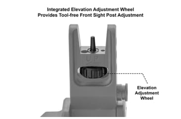 Image of Leapers UTG ACCU-SYNC Offset Deployable Front Sight, Black, MT-745