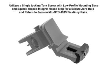 Image of Leapers UTG ACCU-SYNC Offset Deployable Front Sight, Black, MT-745