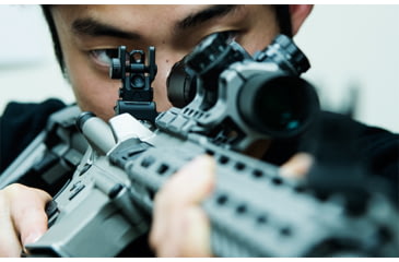 Image of Leapers UTG ACCU-SYNC Offset Deployable Rear Sight, Black, MT-945