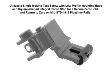 Image of Leapers UTG ACCU-SYNC Offset Deployable Rear Sight, Black, MT-945