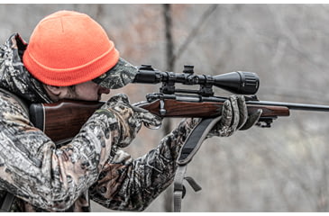 Image of Leapers UTG ACCU-SYNC QR Scope Rings, 1in, Medium Profile, Picatinny, Black, AQR115