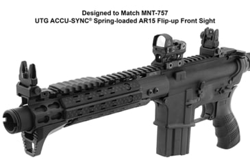 Image of Leapers UTG ACCU-SYNC Top Mounted Deployable Rear Sight, Black, MNT-957