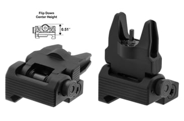 Image of Leapers UTG ACCU-SYNC Top Mounted Deployable Front Sight, Black, MNT-757