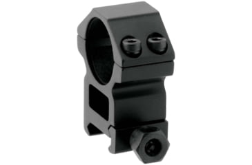 Image of Leapers UTG ACCUSHOT 1in/2PCs High Profile Picatinny/Weaver Rings, Black, RGWM-25H4