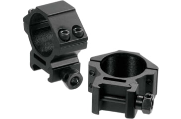 Image of Leapers UTG ACCUSHOT 30mm/2PCs Low Profile Picatinny/Weaver Rings, Black, RGWM-30L4