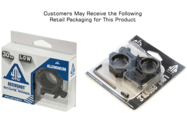 Image of Leapers UTG ACCUSHOT 30mm/2PCs Low Profile Picatinny/Weaver Rings, Black, RGWM-30L4