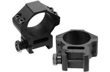 Image of Leapers UTG ACCUSHOT 30mm/2PCs Medium Profile Picatinny/Weaver Rings, Black, RGWM-30M4