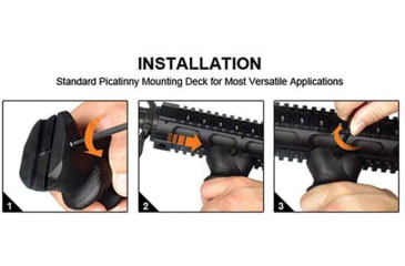 Image of Leapers UTG Ambidextrous Combat Foregrip, Symmetric Contour, Black, RB-FGRP172B