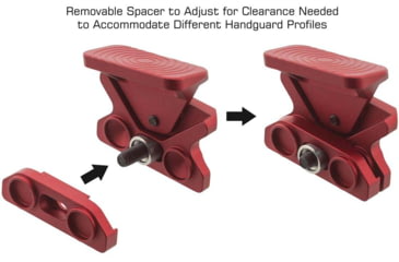 Image of Leapers UTG Angled Index Mount, Keymod, Matte Red, TL-TRK01R