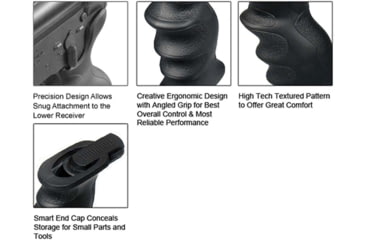 Image of Leapers UTG AR15 Combat Sniper Pistol Grip, Black, RB-TPG172B