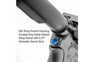 Image of Leapers UTG AR15 Quick Detach Receiver End Plate, Matte Black Steel, TL-T6TD03