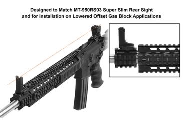 Image of Leapers UTG Top Mounted Deployable Front Sight, Black, MT-750X