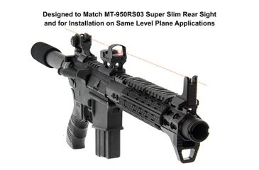 Image of Leapers UTG Top Mounted Deployable Front Sight, Black, MT-754X