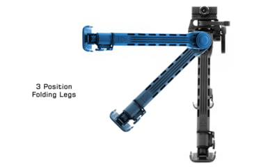 Image of Leapers UTG Big Bore Full Stability Bipod, 9 in-14 in Center Height, Black, TL-BPFS01-A