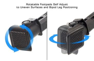 Image of Leapers UTG Big Bore Full Stability Bipod, 9 in-14 in Center Height, Black, TL-BPFS01-A