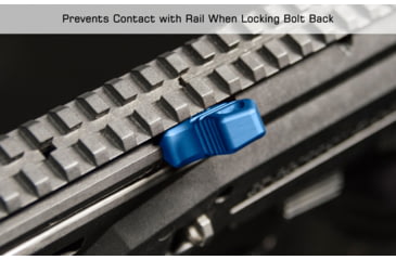 Image of Leapers UTG CZ Scorpion Evo 3 Charging Handle, Blue, TLT-CSCH01B