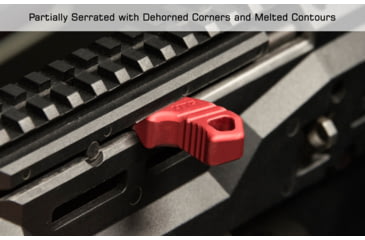 Image of Leapers UTG CZ Scorpion Evo 3 Charging Handle, Red, TLT-CSCH01R