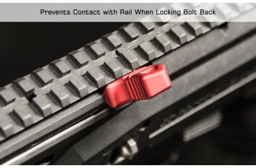 Image of Leapers UTG CZ Scorpion Evo 3 Charging Handle, Red, TLT-CSCH01R