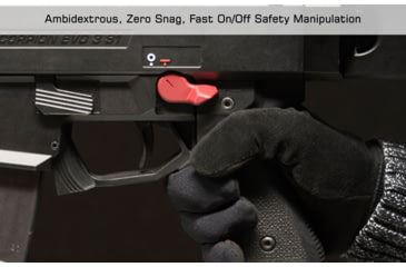 Image of Leapers UTG CZ Scorpion Evo 3 Safety Selectors, Red, TLT-CSSLT01R