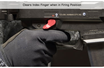 Image of Leapers UTG CZ Scorpion Evo 3 Safety Selectors, Red, TLT-CSSLT01R