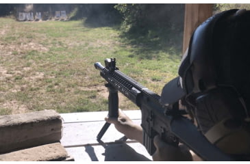 Image of Leapers UTG D Grip with Ambidextrous Quick Release Deployable Bipod, Black, MNT-DG02Q