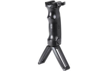 Image of Leapers UTG D Vertival Front Grip w/ Innovative Quick Release Deployable Bipod, Grip Ht 5.1- 8in Deployed MNT-DG01Q