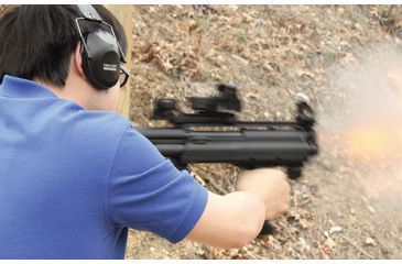 Image of Leapers UTG D Vertival Front Grip w/ Innovative Quick Release Deployable Bipod, Grip Ht 5.1- 8in Deployed MNT-DG01Q