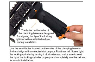 Image of Leapers UTG Ergonomic Ambidextrous Vertical Foregrip, Black, RB-FGRP168B
