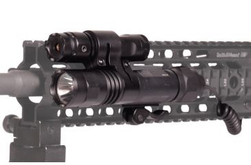 Image of Leapers UTG Laser and Weapon Light, Gen 2, CR123/CR2, Green Laser/White, 400 Lumens, Black, LT-ELP39Q-A