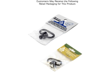 Image of UTG Pro Heavy Duty Push Button QD Sling Swivel, 1.38in Loop, Black, TL-QDSW18