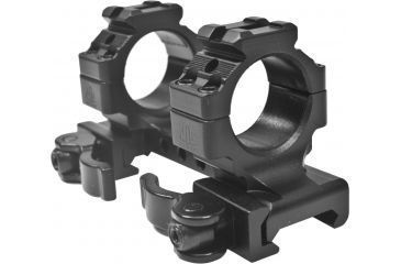 Image of Leapers UTG Integral QD 1in Ring 2 Slot 35mm High 70mm Picatinny Mount M1B35070R2