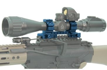 Image of Leapers UTG Integral QD 1in Ring 2 Slot 56mm 100mm Base 15mm S Picatinny Mount M1B56100R2