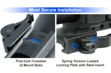 Image of Leapers UTG Integral QD 1in Ring 2 Slot 56mm 100mm Base 20mm S Picatinny Mount M1C56100R2