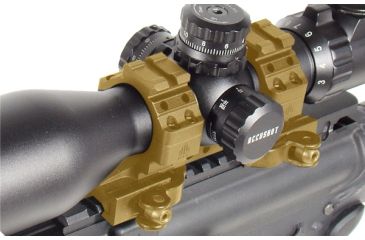 Image of Leapers UTG Integral QD 30mm Ring 2 Slot 56mm 100mm Base 22mm S Picatinny Mount M3D56100R2