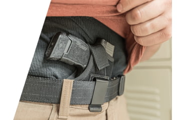 Image of UTG Pro Polyester Universal IWB Belt Holster, Right Hand, Black, PVC-H389B