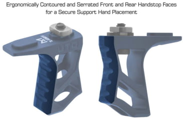 Image of Leapers UTG M-LOK Ultra Slim Handstop, Blue, TL-HSM01B