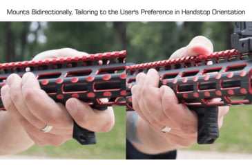 Image of Leapers UTG M-LOK Ultra Slim Handstop, Matte Black, TL-HSM01